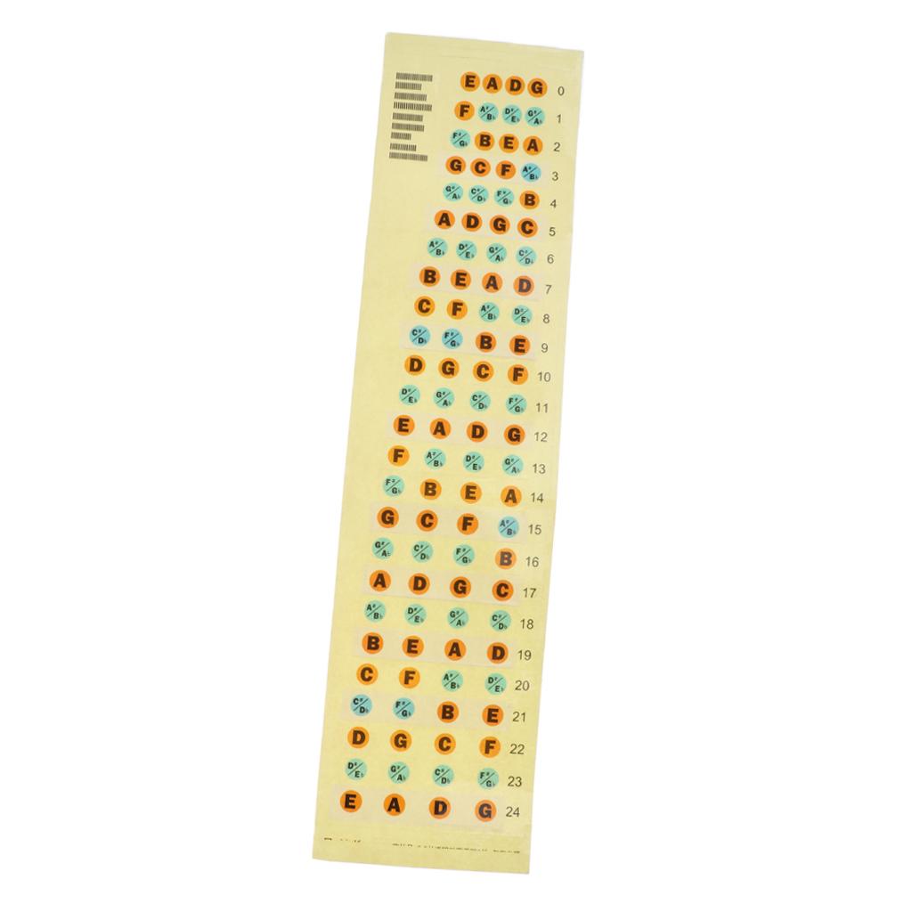 Sunnimix Guitar Bass Fretboard Note Nhãn Ngòi Thường Dán 4 Bass Phần