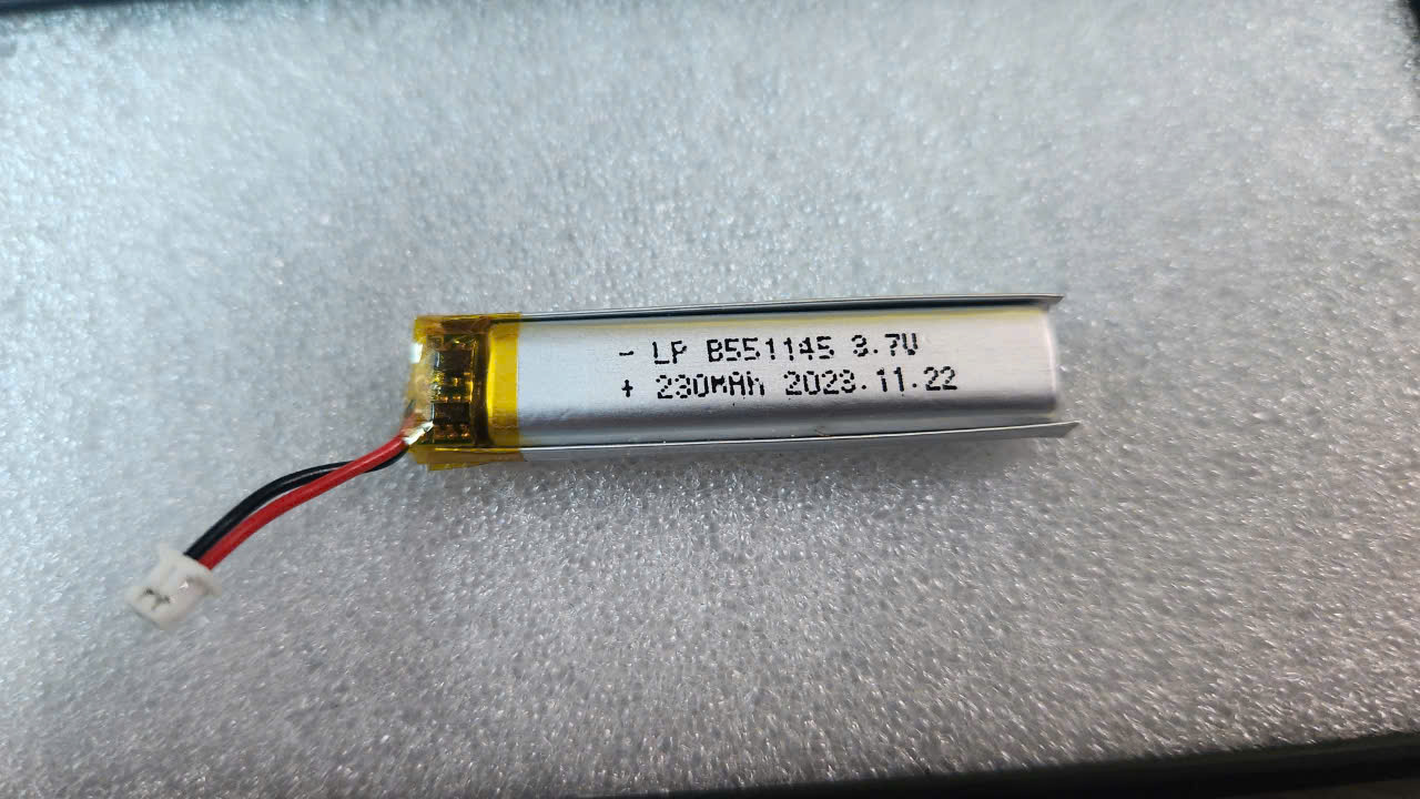 Pin Li-Po 3.7V 230mAh B551145 dùng cho mic không dây T18 plus, T25 2.4G, T28 plus 2.4G Hàng Chính hãng