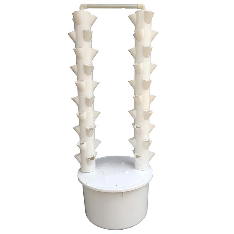 Tháp trồng rau thủy canh khí canh trụ đứng đôi 66 rọ