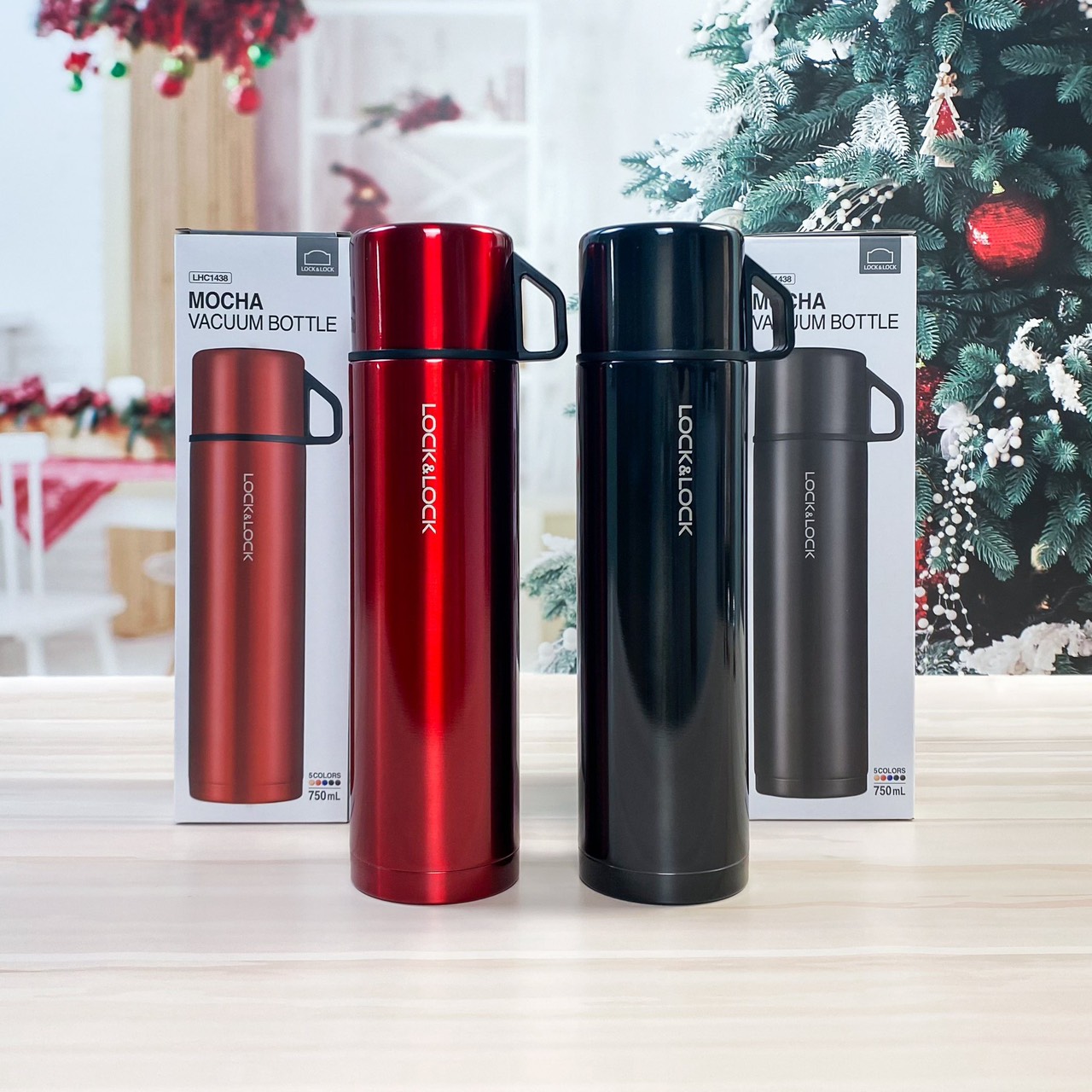 Bình Giữ Nhiệt Lock&Lock Mocha Vacuum Bottle LHC1438 750ml - Hàng chính hãng, bằng thép không gỉ