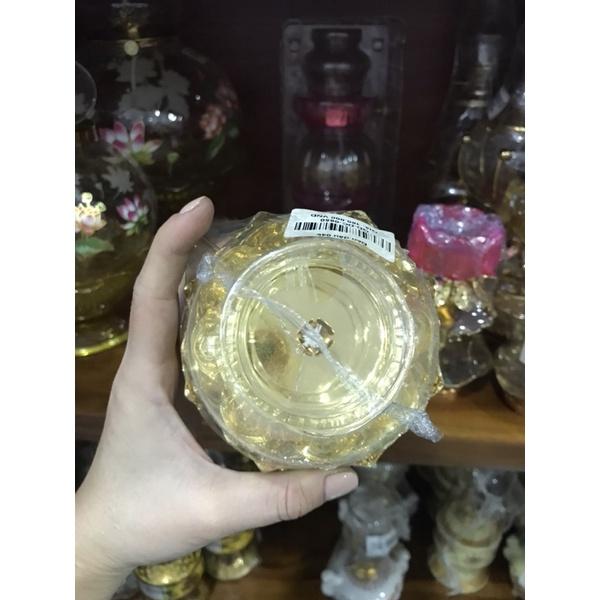 Đèn dầu hoa sen thuỷ tinh 046