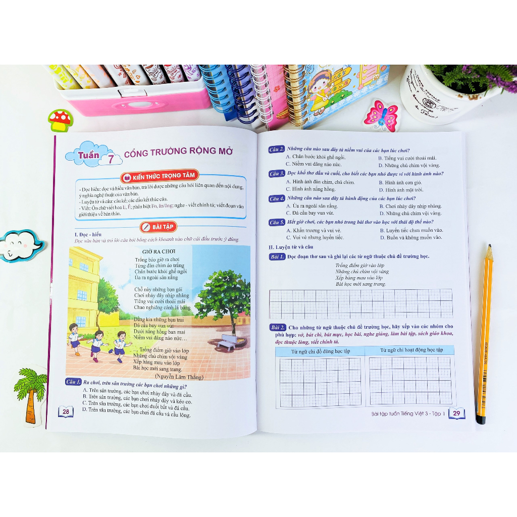 Sách - Combo 2 cuốn Bài Tập Tuần Tiếng Việt Lớp 3 - Kết Nối Tri Thức - ndbooks