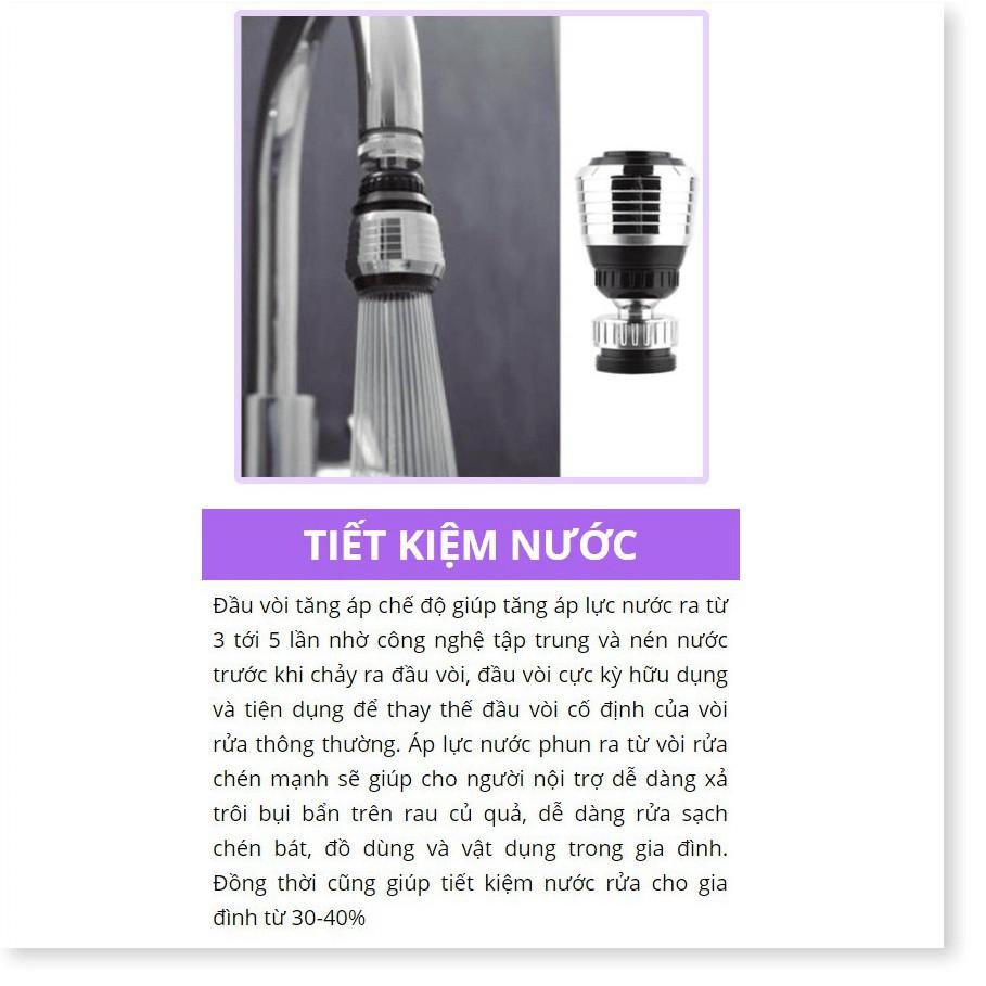 ĐẦU VÒI RỬA TĂNG ÁP XOAY 360°