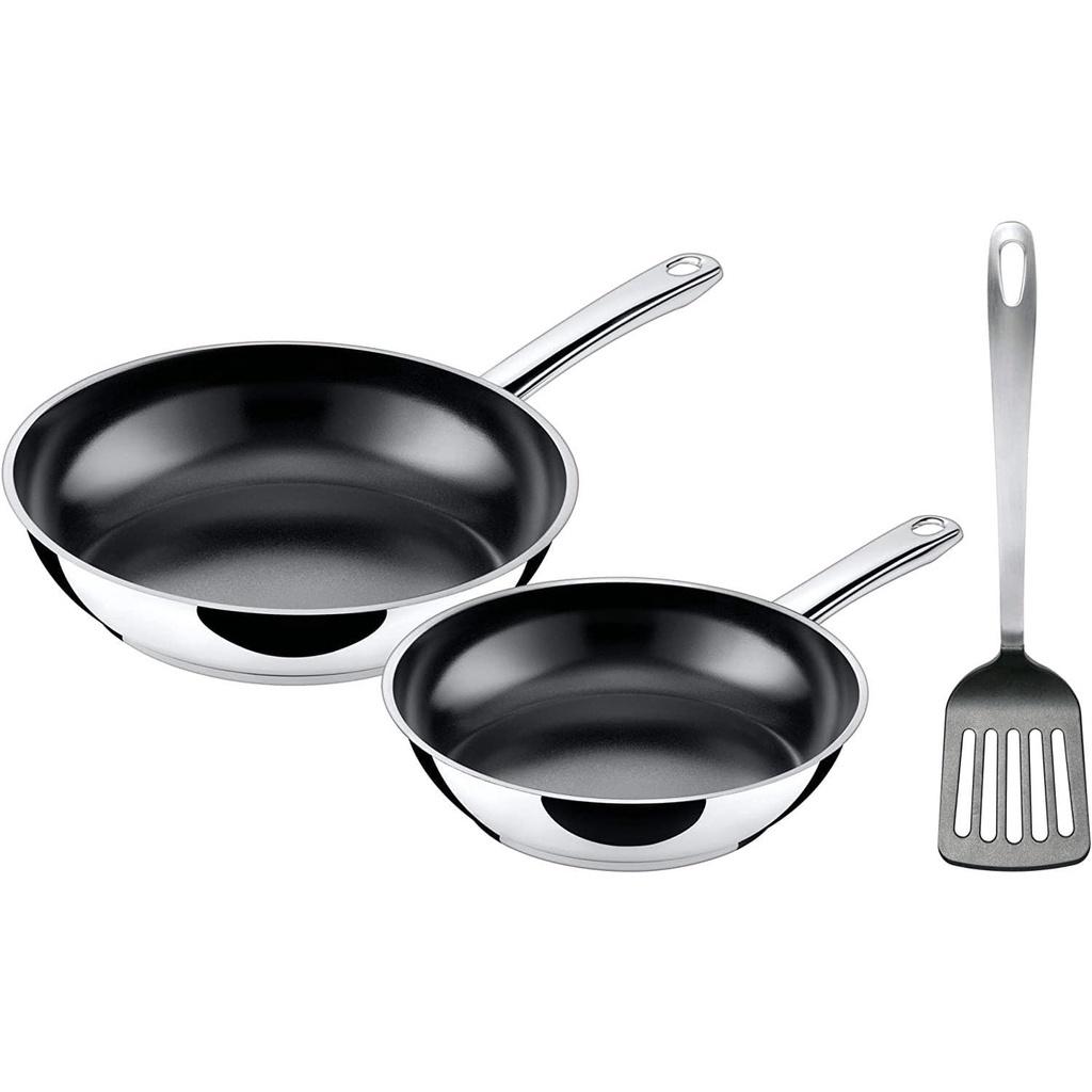 Set Chảo Chống Dính Silit Tails 20+24cm Kèm Xẻng Lật, Đáy Chảo 3 Lớp, Dẫn Nhiệt Tốt, Dùng Cho Mọi Loại Bếp, Nhập Đức