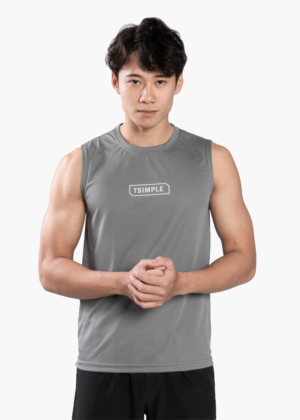 Áo Ba Lỗ Tank Top Thể Thao Nam T-SIMPLE Ver.01 (Màu Xám)
