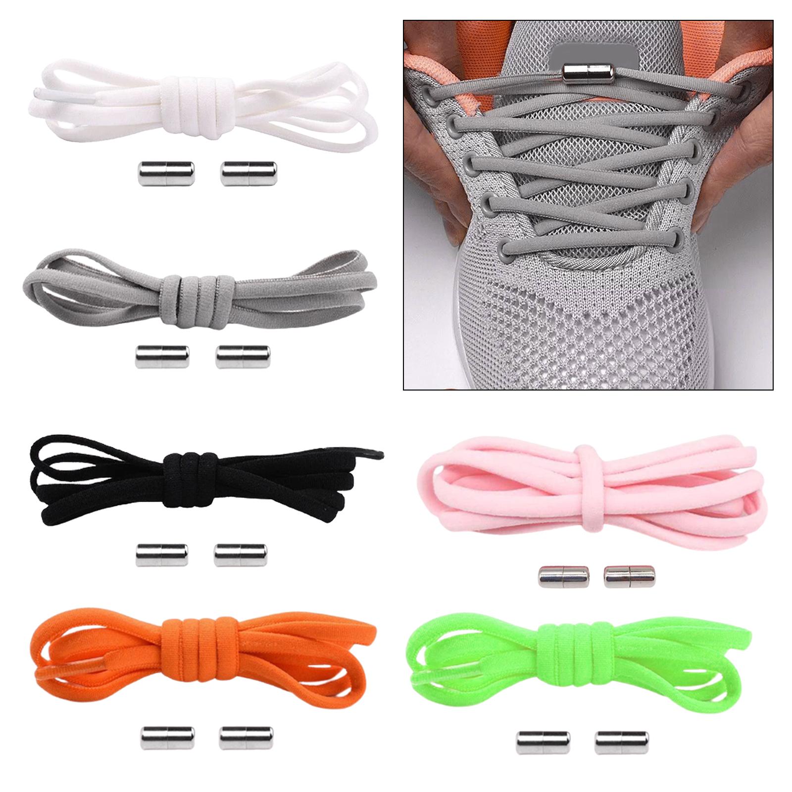 Elastic No Tie Shoe Laces for Adults, Kids, Elderly, System with Elastic Shoe Laces(1 Pair)