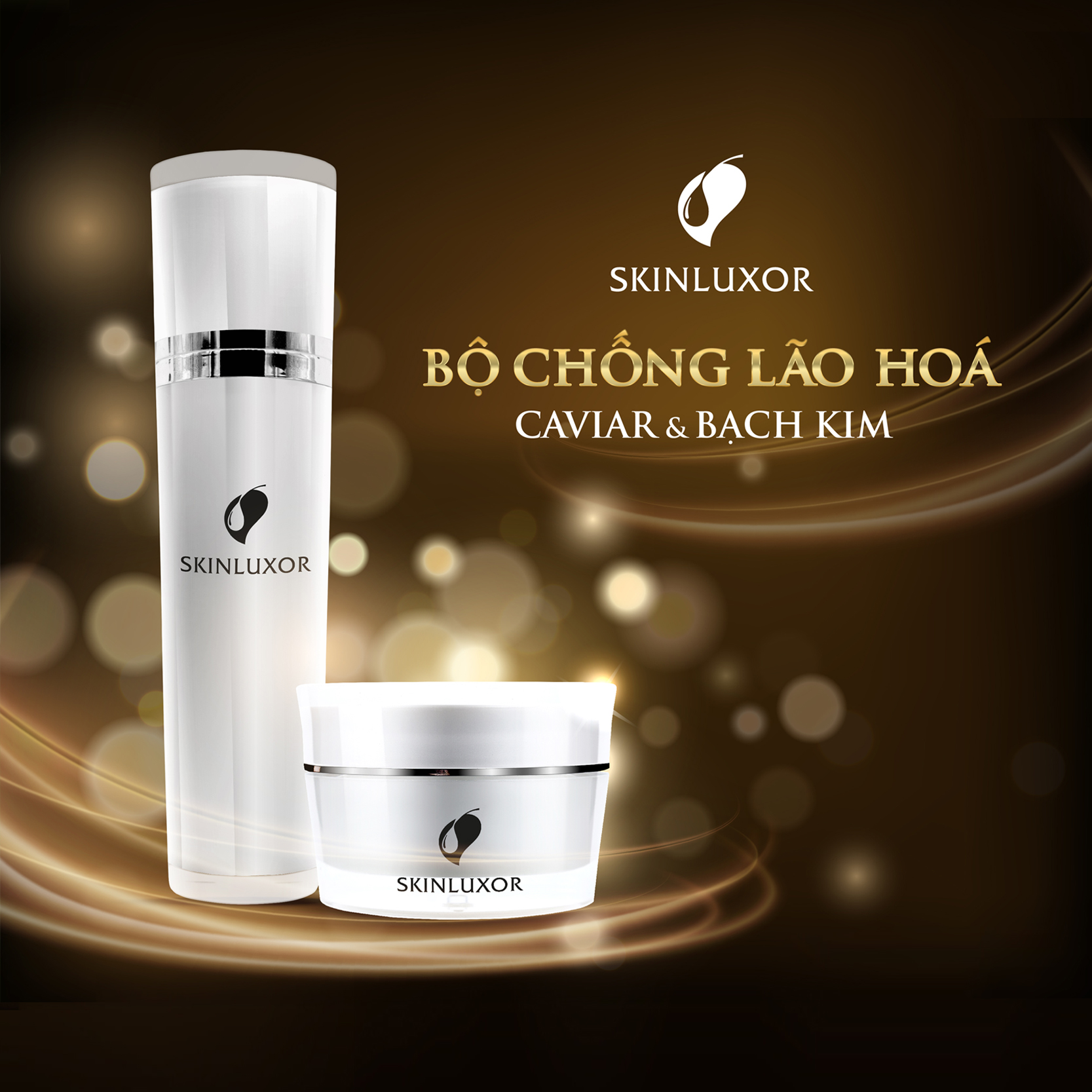 SERUM CHỐNG LÃO HÓA CAVIAR &amp; BẠCH KIM (NGÀY) SKINLUXOR PLATINUM CAVIAR COLLAGEN EMULSION