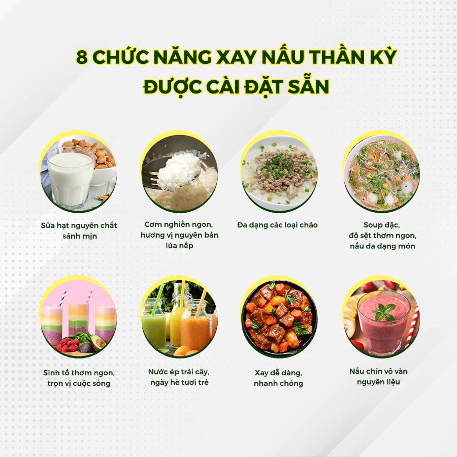 Máy làm sữa hạt &amp; xay nấu đa năng DREAMER DKA-MCB117, dung tích 1.75L, 8 chức năng, xay siêu mịn,BH 12T,Thái Lan, Hàng chính hãng