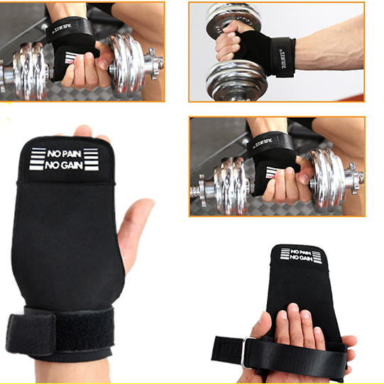 Găng Tay Tập GYM Lifting Grips Aolikes Pro Hở Mu Bàn Tay (1 Đôi) 