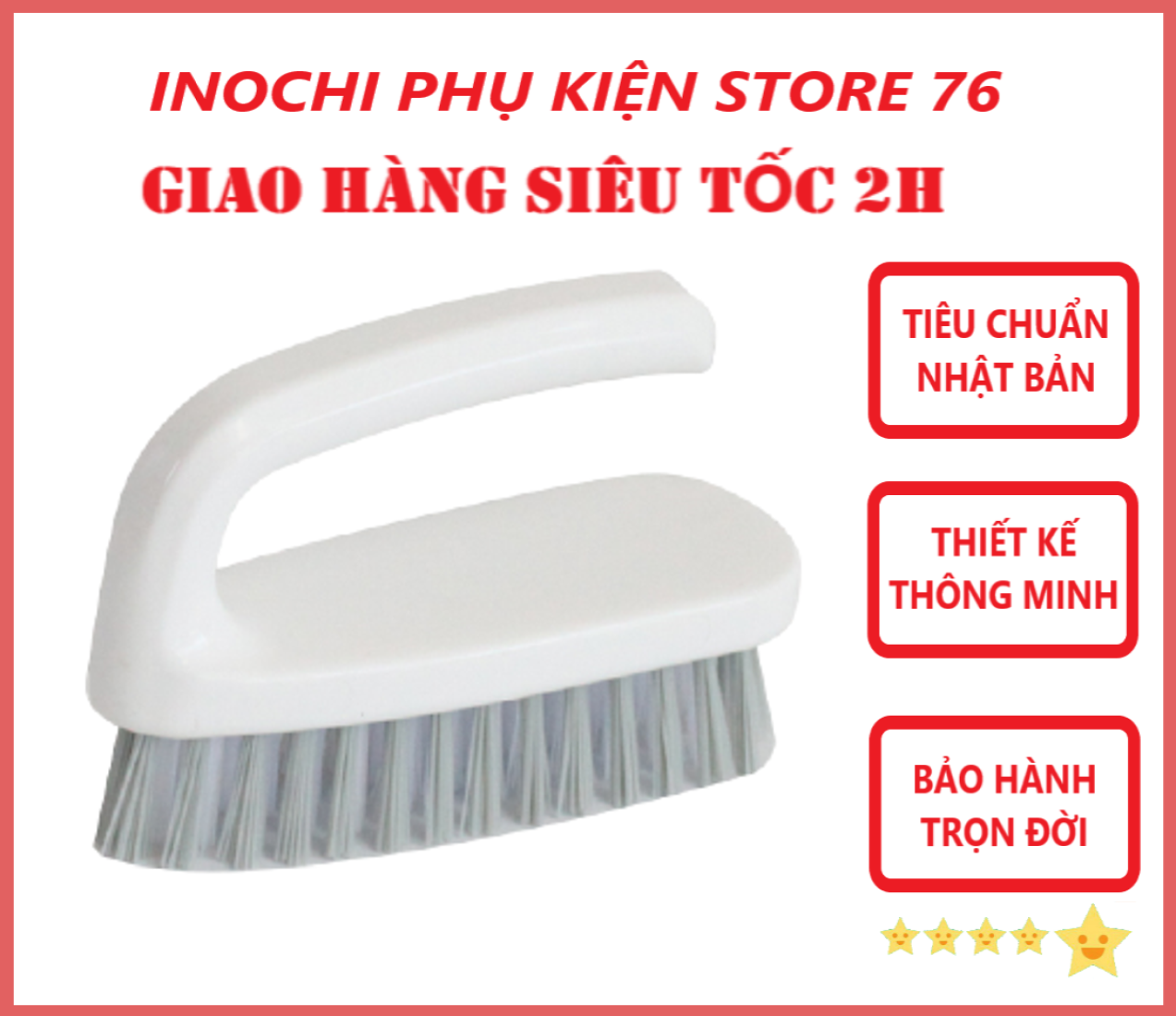 Bàn Chải Nhà Tắm Kiriei Chuẩn Nhật - Hàng chính hãng inochi ( tặng kèm khăn lau pakasa đa năng