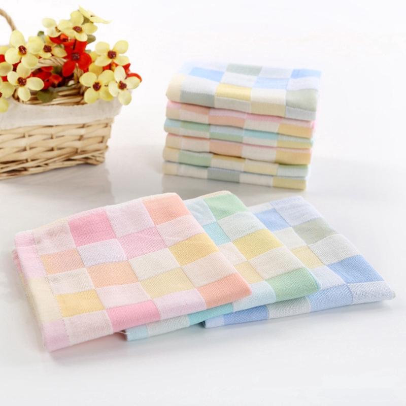 Khăn Cotton Vuông Lớp Thấm Hút Tốt Thoáng Khí Cho Bé