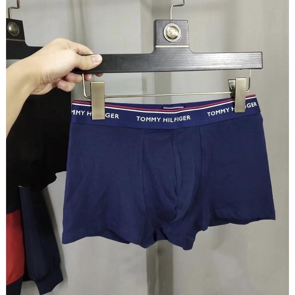 Quần lót nam boxer Tomy đùi cao cấp cotton đẹp siêu thấm hút mồ hôi thoải mái vận động thoáng mát - TOMY HILFIGER