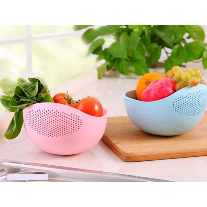 Rổ Nhựa Rửa Rau Có Rãnh Ráo Nước