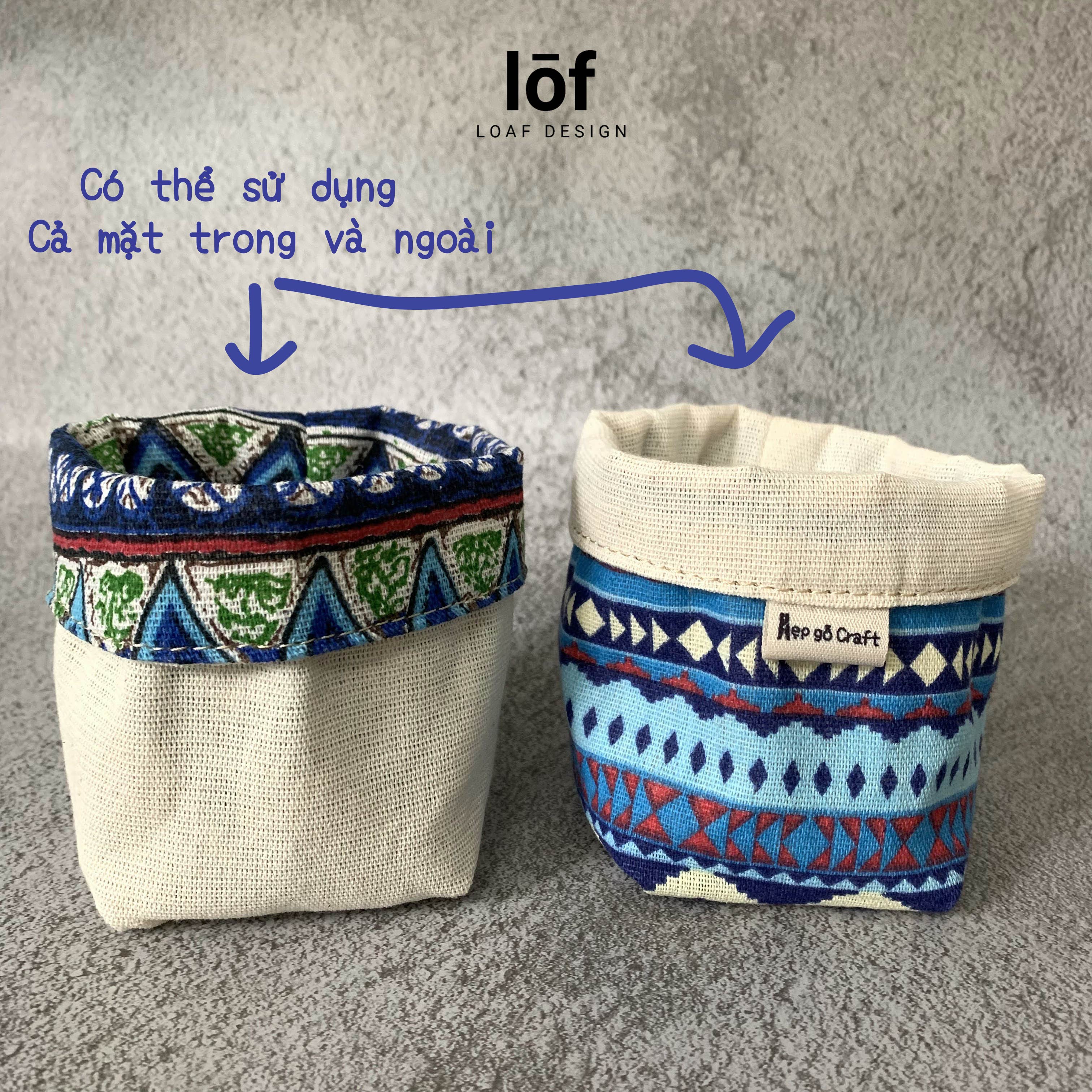 Chậu vải trồng cây để bàn Loaf Design