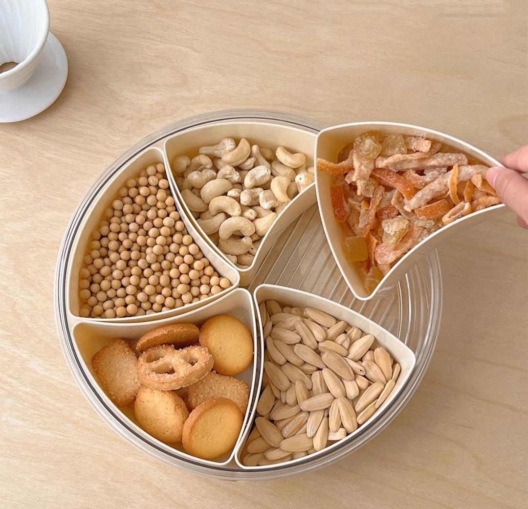 Khay mứt TẾT đựng bánh kẹo Khay gồm 5 hũ ngũ lộc lớn xinh xắn hình kim kim cương biểu hiện sang trọng trong ngày tết của gia chủ