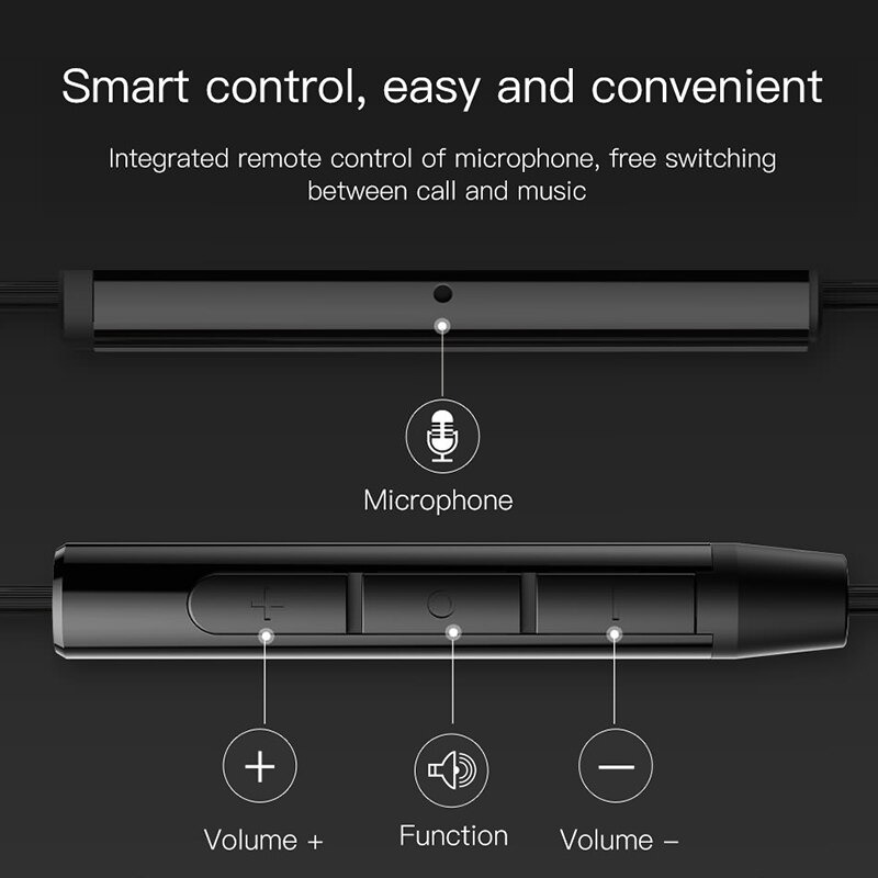 Tai nghe nhét tai jack 3.5mm Baseus H06 dài 1.2M dây TPE vải cho Smartphone ( 2 màu ) - Hàng chính hãng