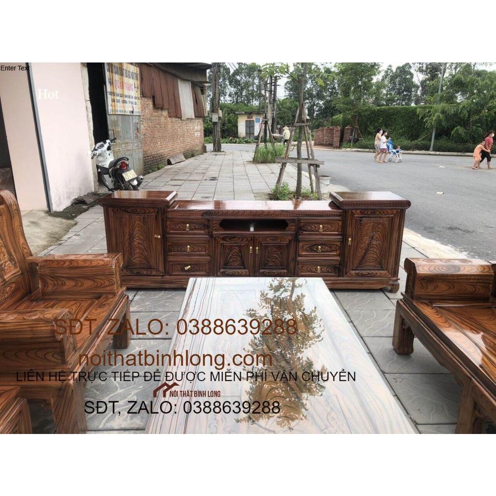 Combo bộ bàn ghế và kệ tivi gỗ xoan - Đồ Gỗ Bình Long 0388639288