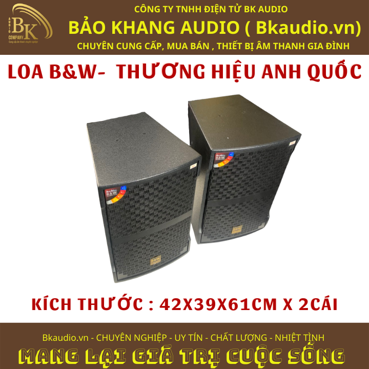 Loa nghe nhạc và karaoke JK-12. Sản phẩm đến từ thương hiệu B&W . Msp : SPL-06.JK12