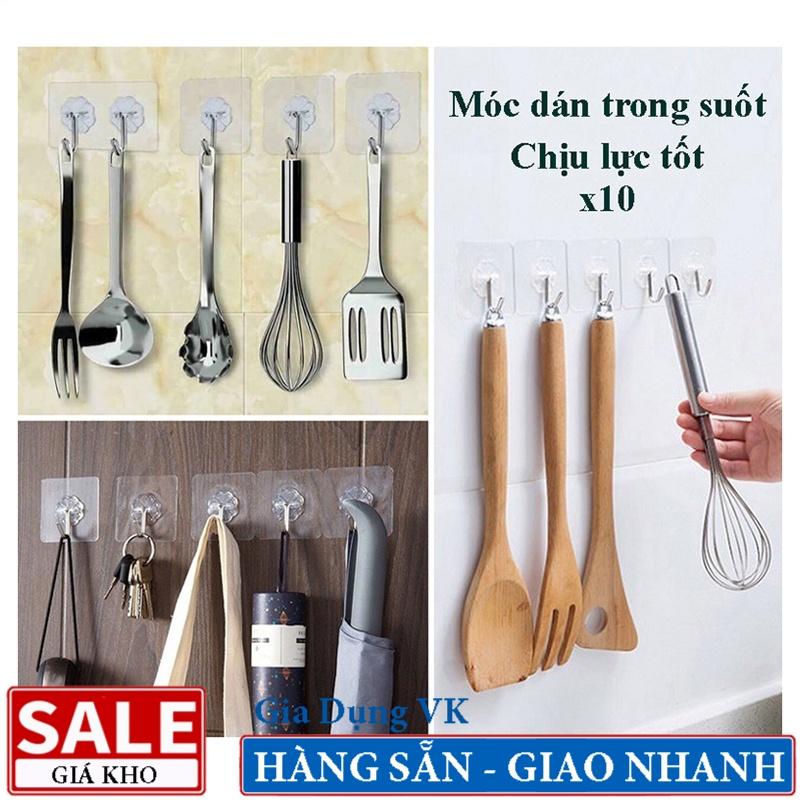 Móc Dán Tường Trong Suốt , Siêu Dính Chịu Lực Cao