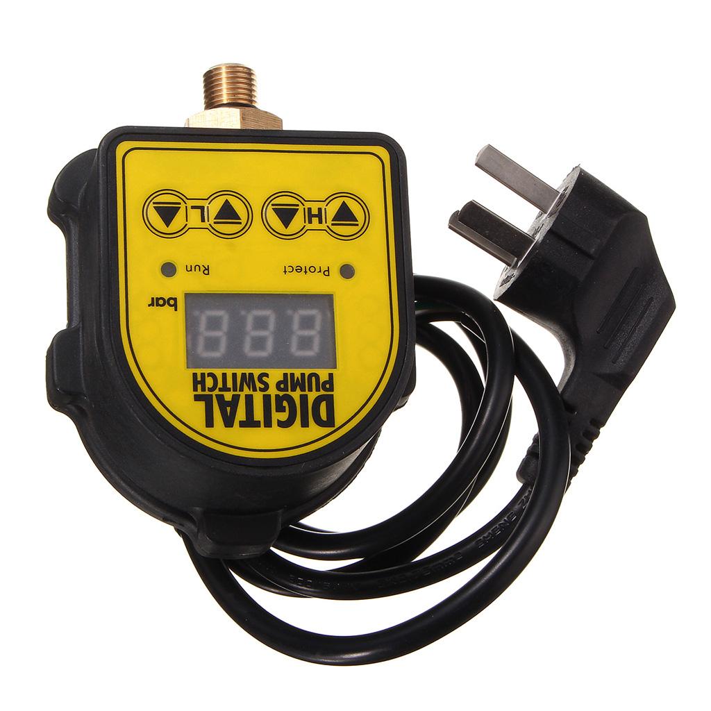 Tự Động 10BAR Kỹ Thuật Số Công Tắc Áp Lực Điều Khiển 220V cho Nước Ail Bơm Khí