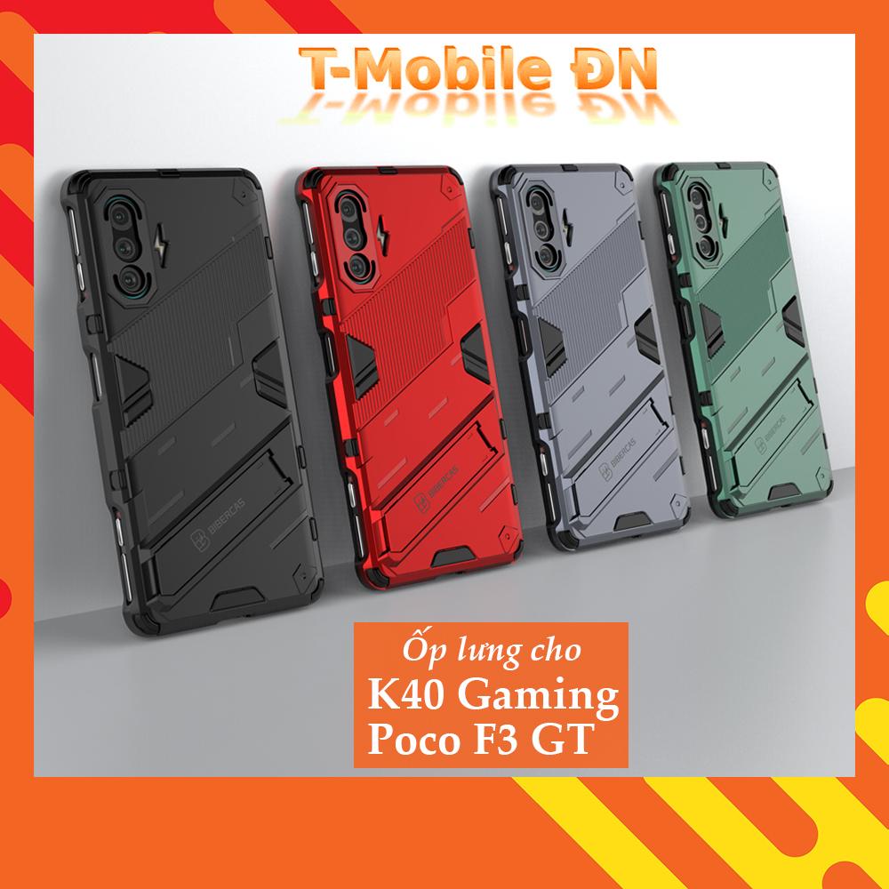 Ốp lưng cho Xiaomi Redmi K40 Gaming Poco F3 GT chống sốc Iron Man PUNK cao cấp kèm giá đỡ