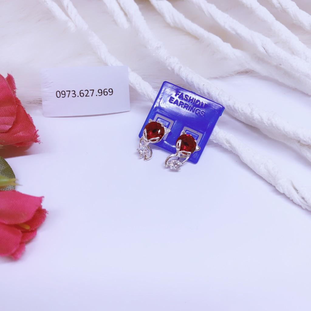 Bông tai hồ ly đủ màu đủ mệnh -