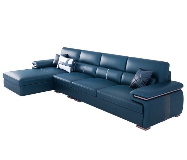 Sofa da góc L tựa lưng cao cấp Tundo HDCT-07