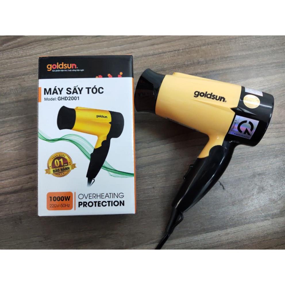 Máy sấy tóc Goldsun GHD2001 công suất 1000W siêu bền sấy mạnh nhanh khô - Hàng chính hãng Goldsun