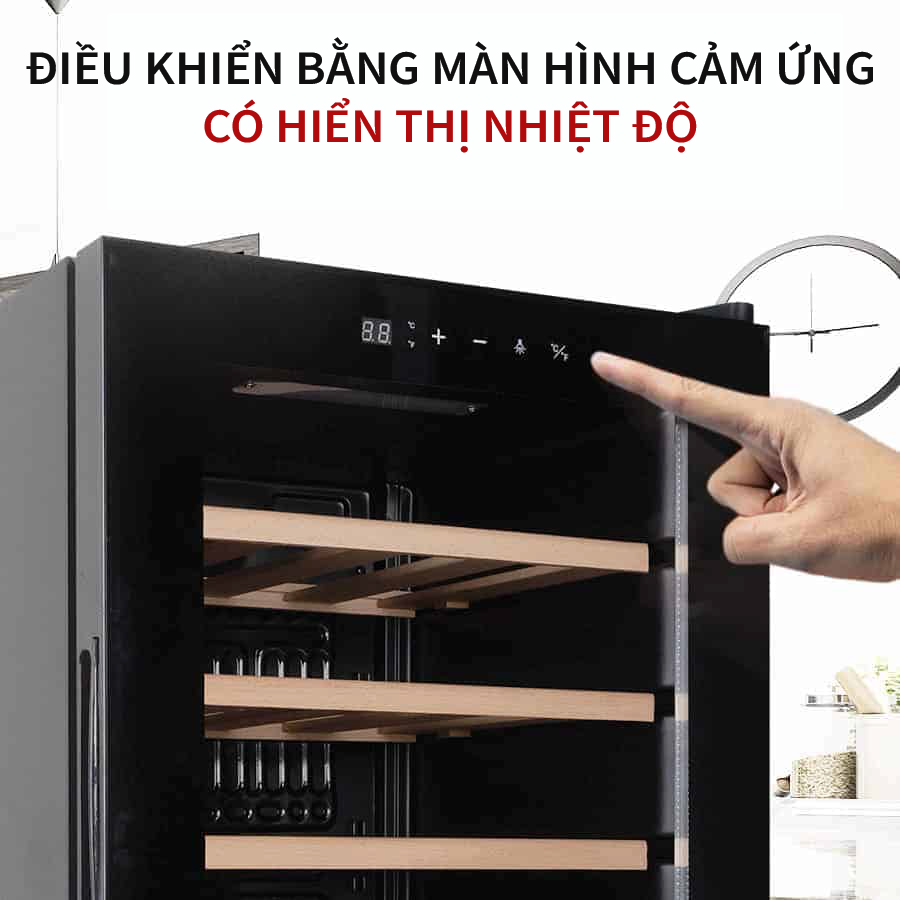 Tủ Rượu, Tủ Mát - Tủ Uớp, Bảo Quản Rượu Vang WCP24/33/48 (Tủ Đựng Rượu Vang 24/ 33/ 48 Chai). Hàng Nhập Khẩu Chính Hãng Thái Lan. Giao Hàng Toàn Quốc