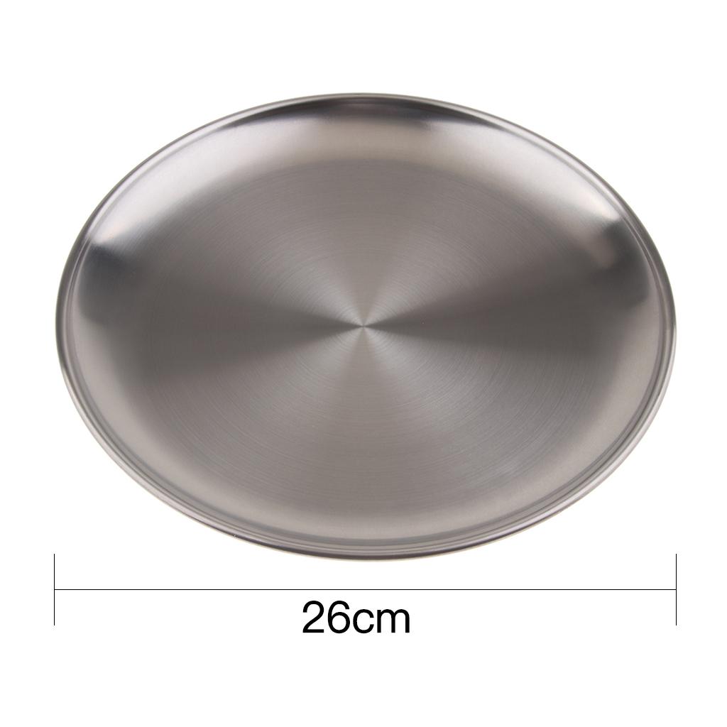 Đĩa Inox Nông Tấm Tấm Trái Cây Tấm ăn Tối
