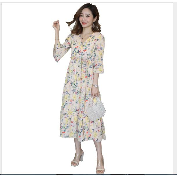 ĐẦM BẦU , VÁY BẦU CÔNG SỞ IN HOA