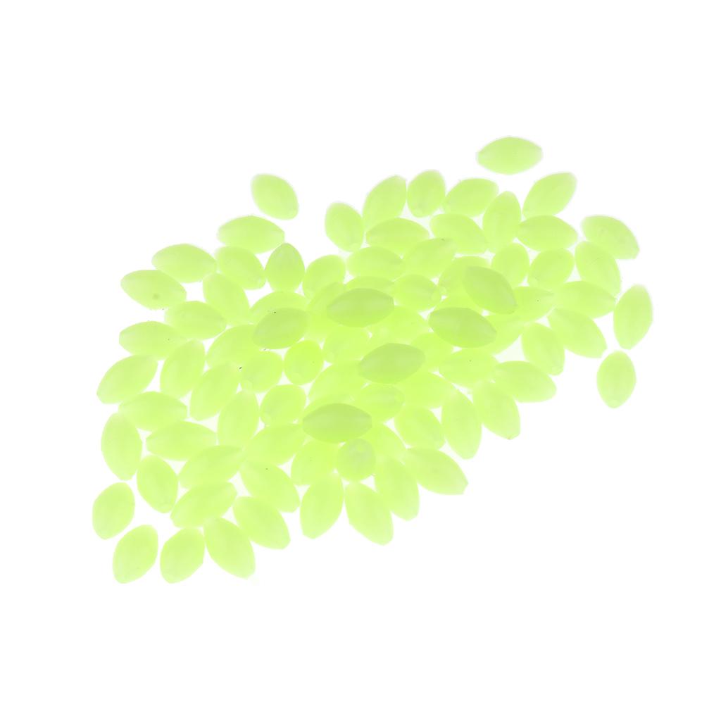 100Pcs Fishing Beads Round Luminous Rig Beads Sea Fishing Floating Tackle