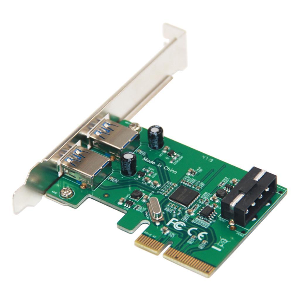 PCI-E 4x Express to 2Ports USB 3.1 Add on Expansion Card Adapter 10Gbps