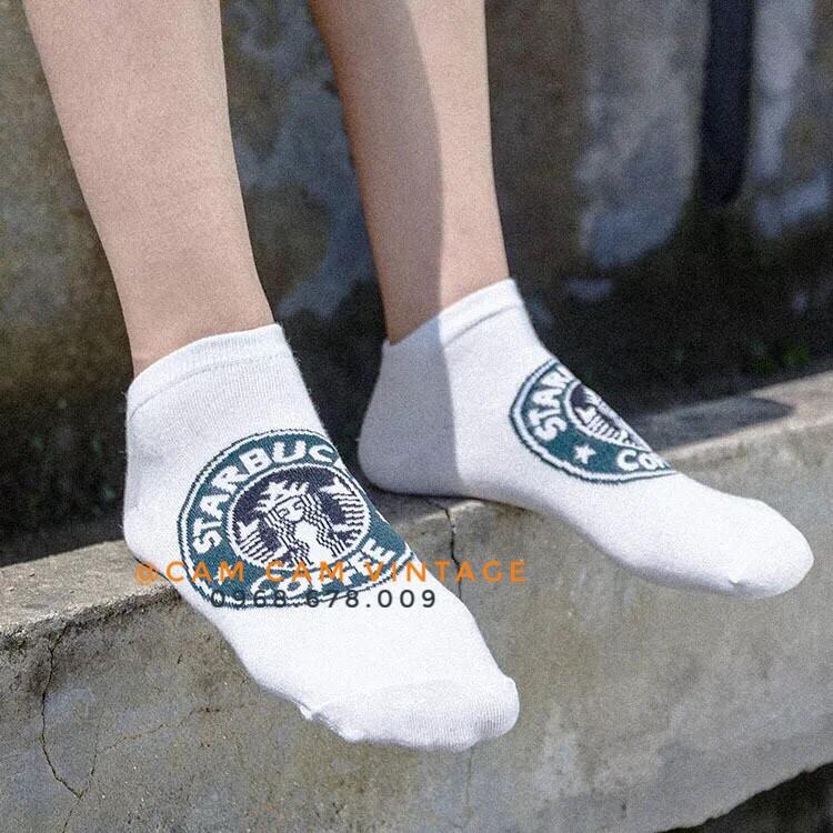 TẤT VỚ ULZZANG TẤT UNISEX CỔ NGẮN STARBUCKS