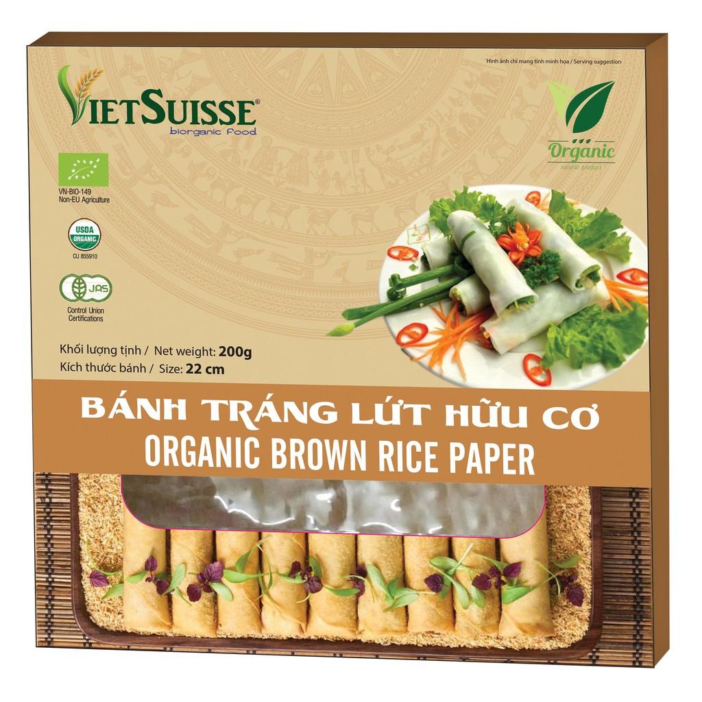 Bánh tráng hữu cơ bánh đa VietSuisse 200g