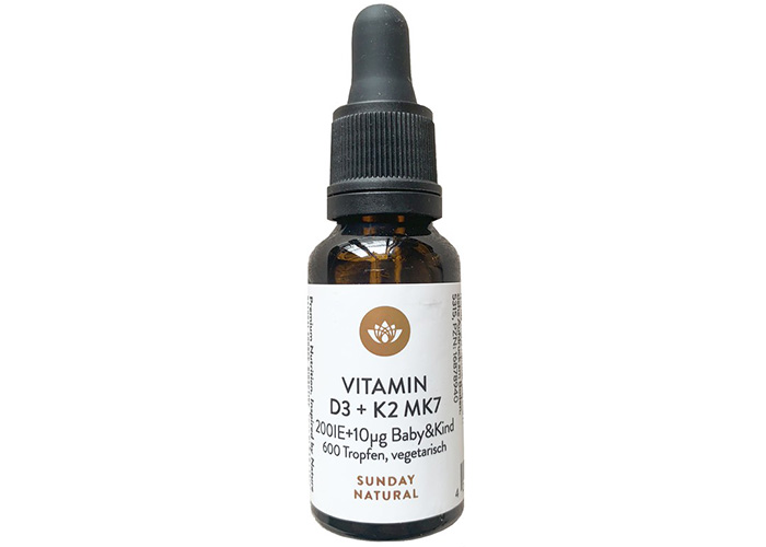 Vitamin D3 + K2 MK7 Sunday Natural 200IE (0-4Y)