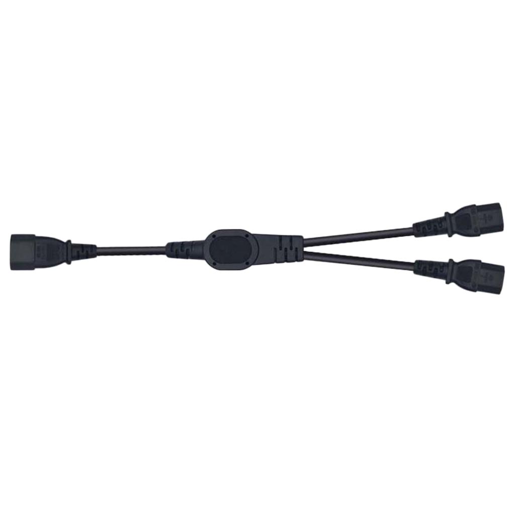 1m IEC 320 C14 To 2 C13 AC Power Extension Cord For PC Computer PDU UPS