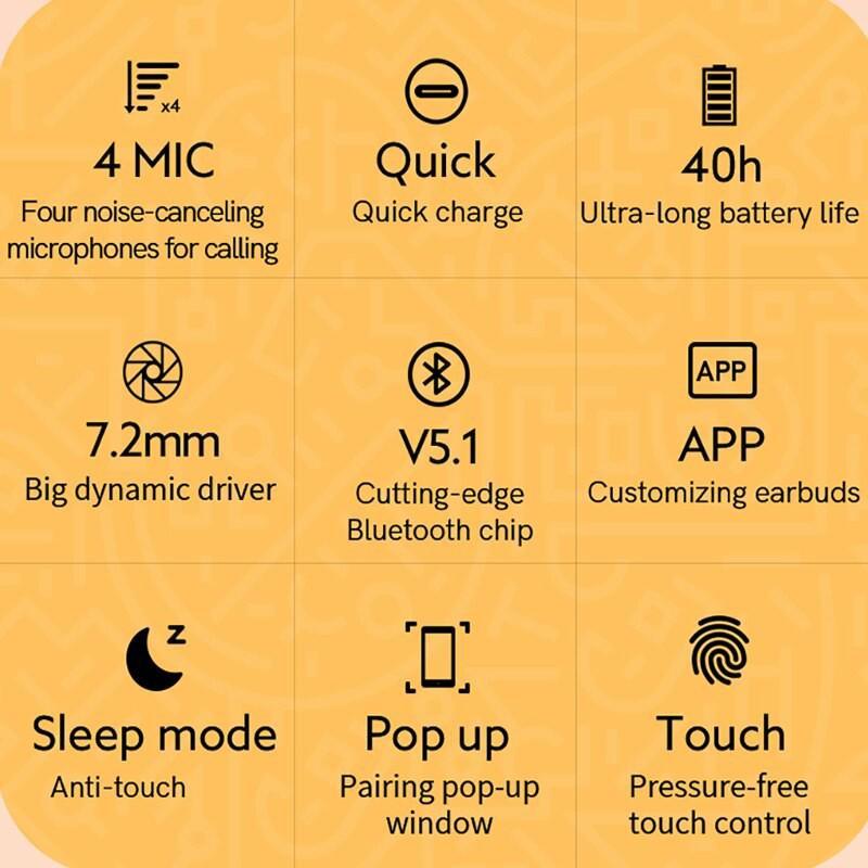 Tai nghe Bluetooth V5.1 QCY T13 TWS điều khiển cảm ứng