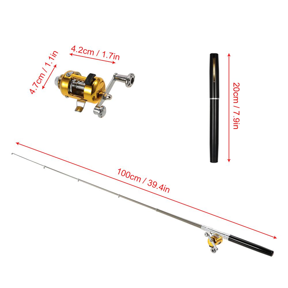 Cần câu cá mini bỏ túi kèm guồng quay và dây câu