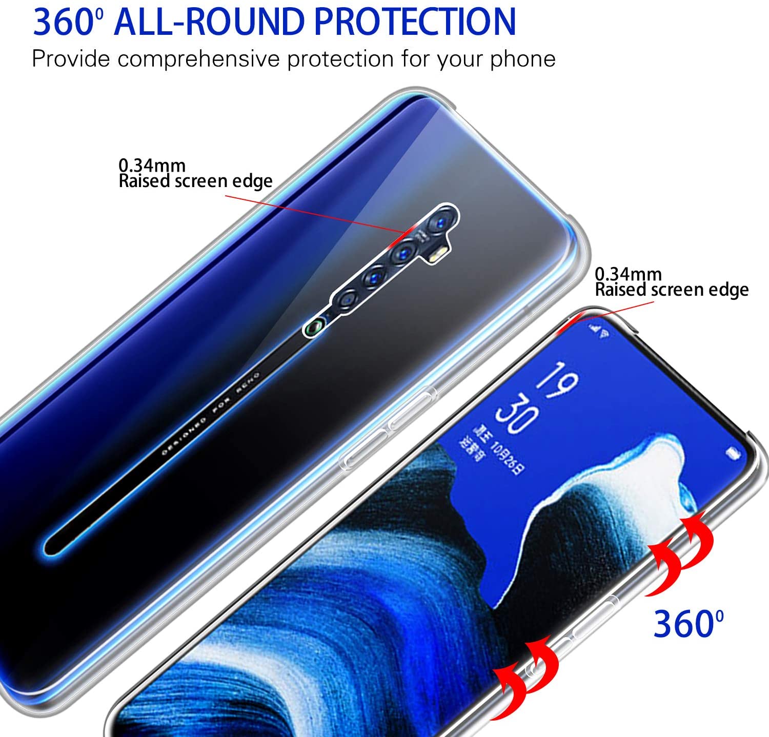 Ốp lưng dẻo silicon cho Oppo Reno 2 hiệu HOTCASE Ultra thin siêu mỏng 0.6mm, chống trầy, chống bụi - Hàng nhập khẩu