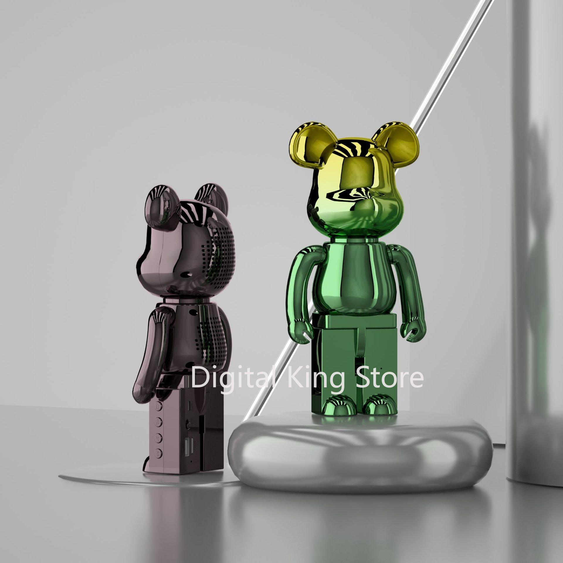 Mô hình mạ loa bluetooth gấu bạo lực mới mới Color: Green to Purple
