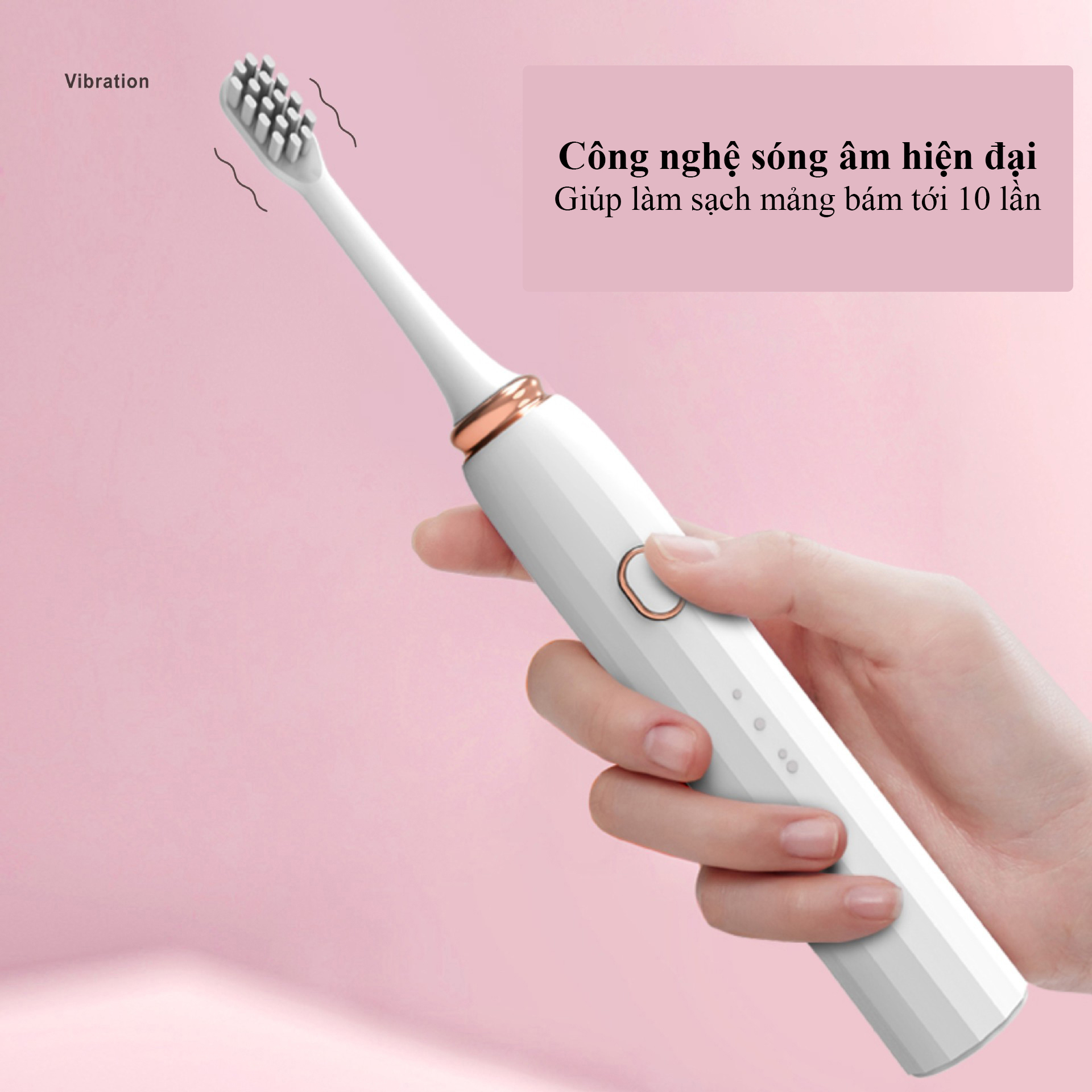 Bàn Chải Đánh Răng Điện Sonic X20 Cao Cấp Tẩy Trắng Răng Máy Đánh Răng Tự Động Lông Mềm Cho Bé 3 Chế Độ Đa Năng Chống Nước Pin Trâu - Tặng 2 Đầu Bàn Chải Điện Và Hộp Đựng Bàn Chải Đánh Răng