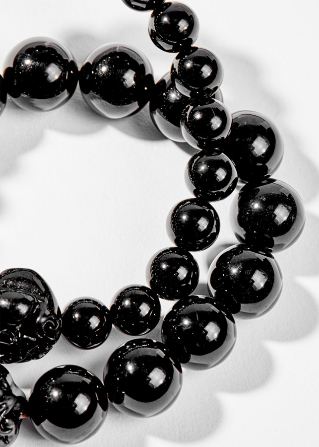 Cặp Vòng Tay Phong Thủy Nam & Nữ Đá Obsidian (8mm, 12mm) mệnh Thủy, Mộc Ngọc Quý Gemstones