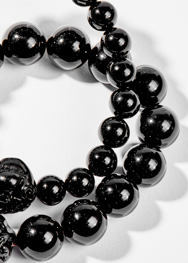 Cặp Vòng Tay Phong Thủy Nam & Nữ Đá Obsidian mệnh Thủy, Mộc Ngọc Quý Gemstones