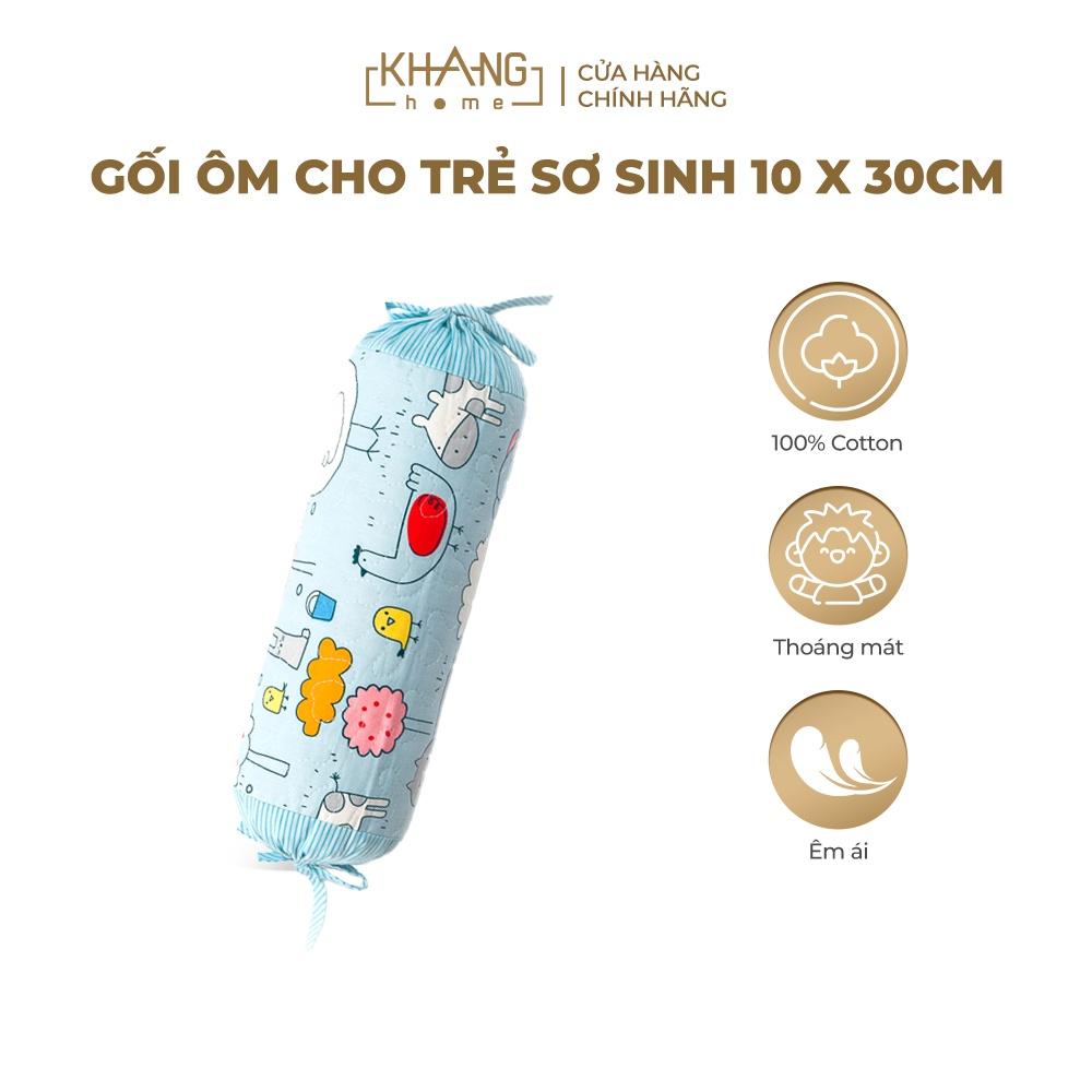 Gối Ôm Cho Trẻ Sơ Sinh Cao Cấp Khang Home Êm Ái Cho Bé Ngủ Ngon Size 10x30cm