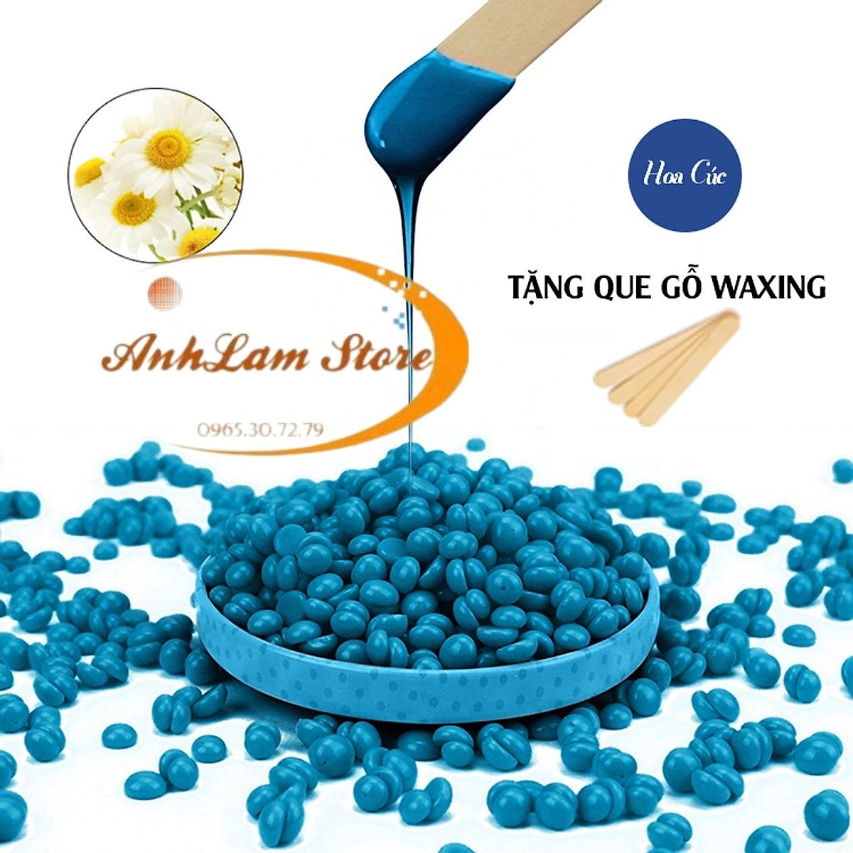 [200g] SÁP WAX TẨY LÔNG NÓNG CAO CẤP ANHLAM Giúp Da Láng Mịn, An Toàn, Lành Tính, Không Đau - Phù hợp mọi loại da, Hiệu quả wax tẩy lông nách, wax tẩy lông vùng kín, bikini, wax lông tại nhà, tẩy da chết - Tặng que gỗ