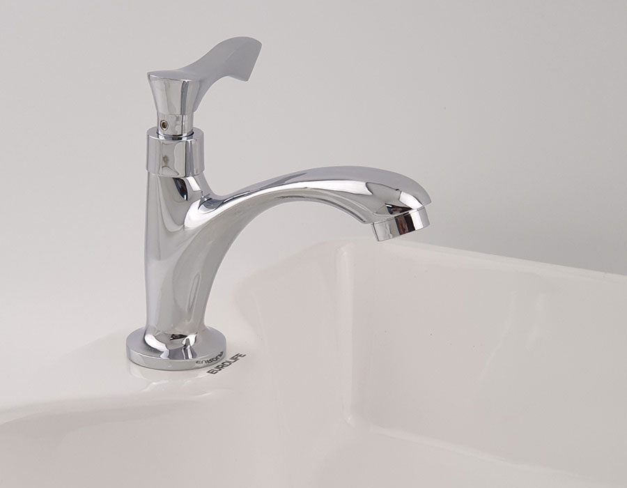 Vòi lavabo lạnh Eurolife EL-115 (Trắng bạc)