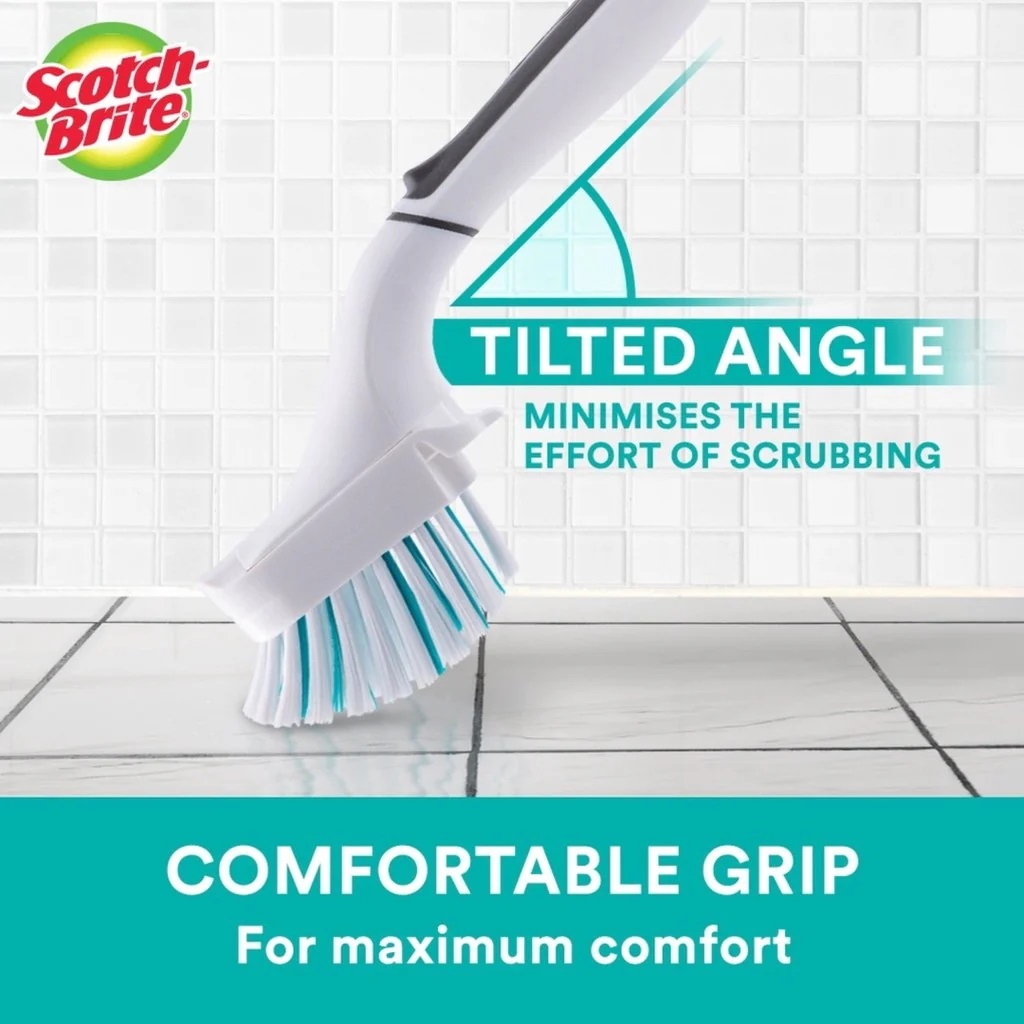 Bàn chải chà sàn sợi nylon cao cấp có tay cầm Scotch-Brite 3M BCNL-552