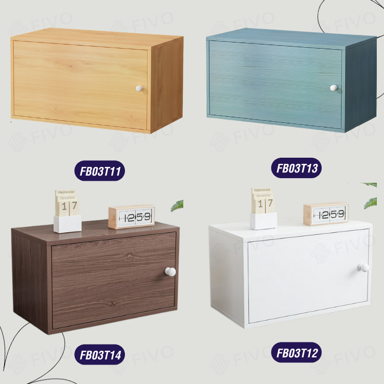 Kệ Tổ Ong Đa Năng Chất Liệu MDF FIVO FB03 Có Cửa Để Đồ Tiện Lợi Dễ Dàng Lắp Ráp - Hàng Chính Hãng