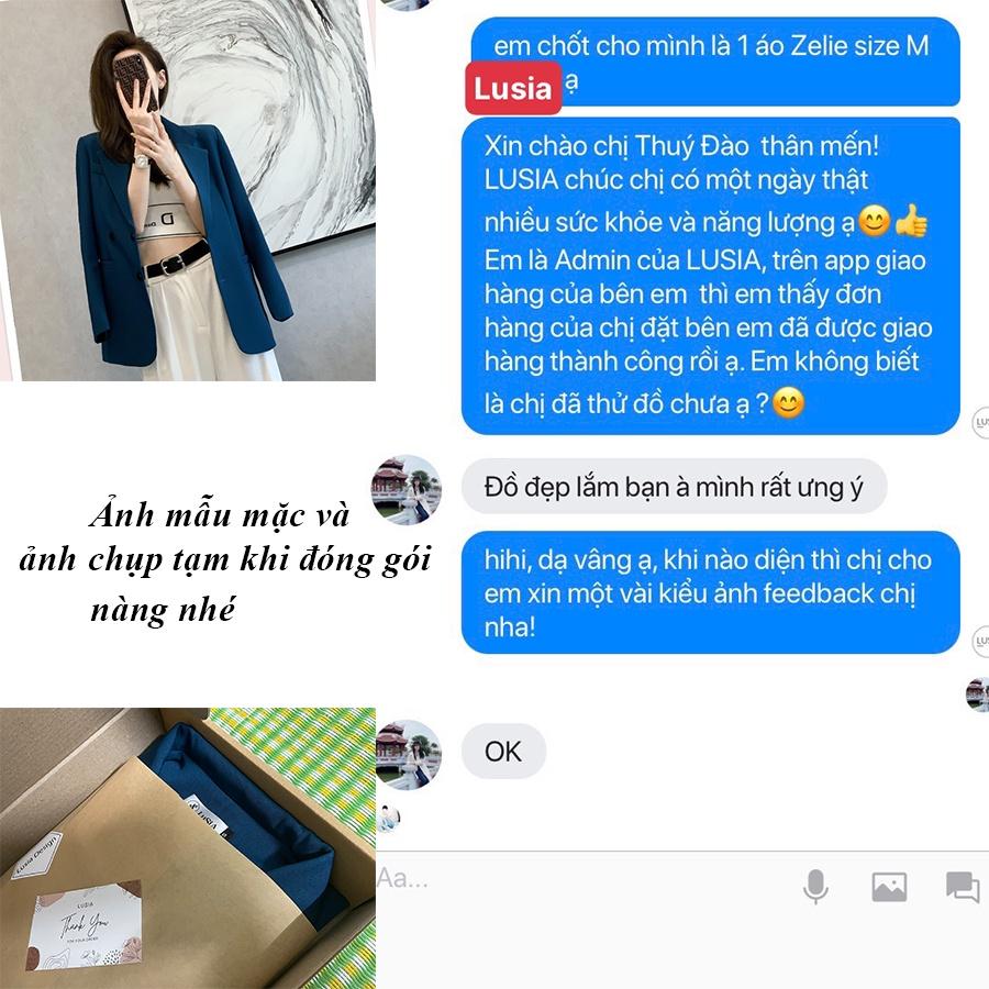 Áo Vest, Blazer nữ đẹp dễ phối - Zelie Suit xanh - Lusia